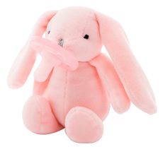 Minikoioi Sleep Buddy otroška duda s plišasto igračo, roza zajec