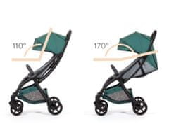M2 Fashion otroški voziček, kompaktni, zelen