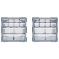 Vidaxl Organizatorji z 12 predali 2 kosa 26,5x16x26 cm