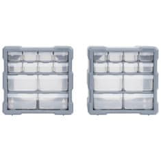 Greatstore Organizatorji z 12 predali 2 kosa 26,5x16x26 cm