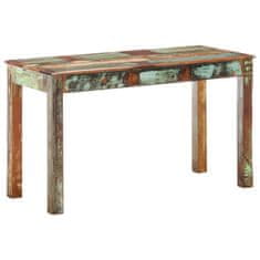 Vidaxl Pisalna miza 130x55x76 cm iz trdnega predelanega lesa