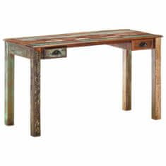 Vidaxl Pisalna miza 130x55x76 cm iz trdnega predelanega lesa