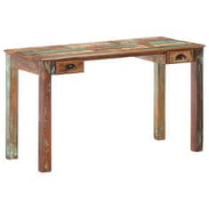 Vidaxl Pisalna miza 130x55x76 cm iz trdnega predelanega lesa