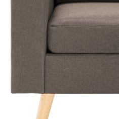 Vidaxl Sedežna garnitura 2-delna blago taupe
