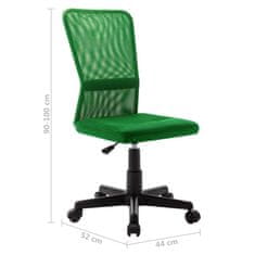 Vidaxl Pisarniški stol zelen 44x52x100 cm mrežasto blago