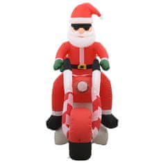 Vidaxl Napihljiv Božiček na motorju LED IP44 160 cm