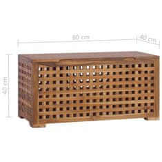 Vidaxl Škatla za vrvi 80x40x40 cm trdna tikovina