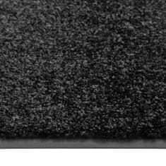 Greatstore Pralni predpražnik črn 40x60 cm