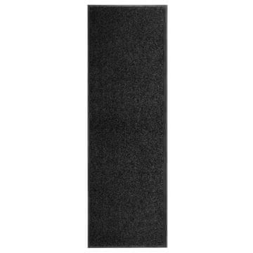 Vidaxl Pralni predpražnik črn 60x180 cm