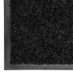 Greatstore Pralni predpražnik črn 60x90 cm