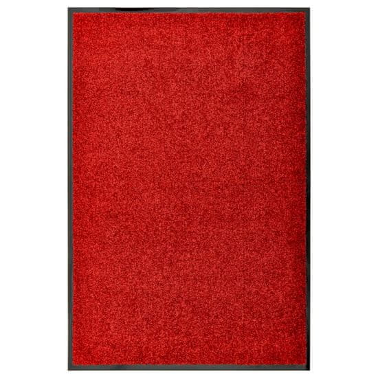 Vidaxl Pralni predpražnik rdeč 60x90 cm