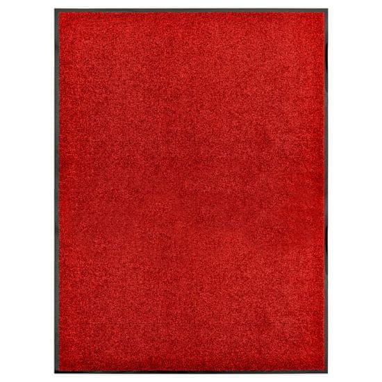Vidaxl Pralni predpražnik rdeč 90x120 cm