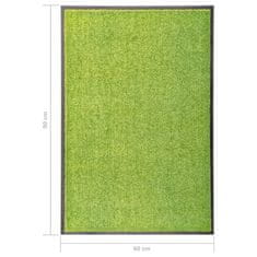 Vidaxl Pralni predpražnik zelen 60x90 cm