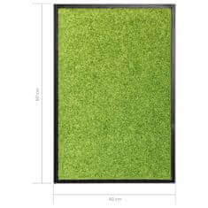 Greatstore Pralni predpražnik zelen 40x60 cm