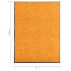 Greatstore Pralni predpražnik oranžen 90x120 cm