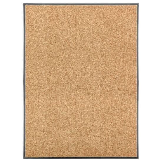Vidaxl Pralni predpražnik krem 90x120 cm
