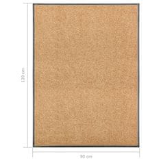 Vidaxl Pralni predpražnik krem 90x120 cm