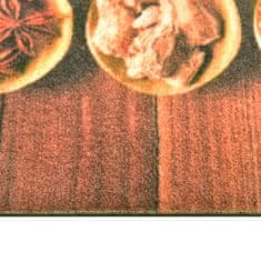Vidaxl Kuhinjska preproga pralna s slikami žlic 60x300 cm