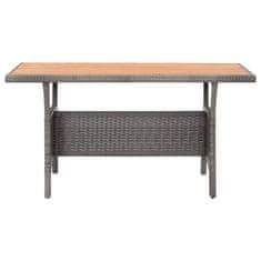 Vidaxl Vrtna miza siva 130x70x66 cm trden akacijev les