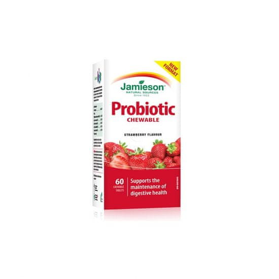 Jamieson Probiotične žvečljive tablete z okusom jagode, 60 tablet (797783)