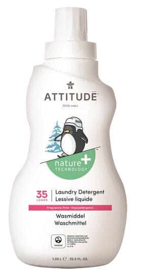 Attitude Pralni gel za otroke brez dišave 1050 ml (35 pralnih odmerkov)