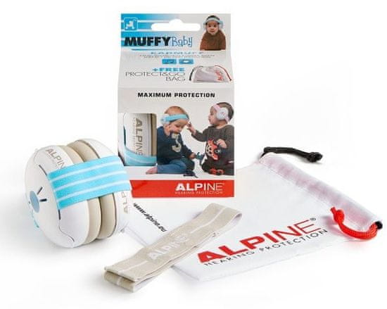 ALPINE Hearing Muffy Baby otroške izolacijske slušalke - odprta embalaža