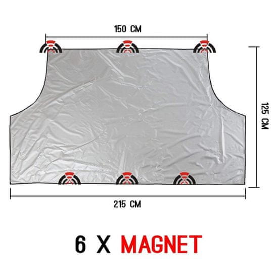 Bottari magnetna zaščita vetrobranskega stekla, 215x125 cm