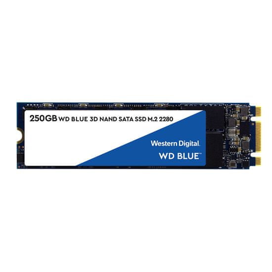 Western Digital SSD disk SATA 3 250GB BLUE 3D NAND M.2 2280 (WDS250G2B0B)