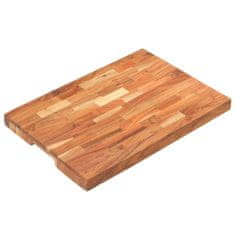 Vidaxl Deska za rezanje 50x35x4 cm trden akacijev les