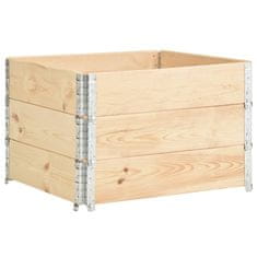 Vidaxl Paletni okvirji 3 kosi 100x100 cm trdna borovina