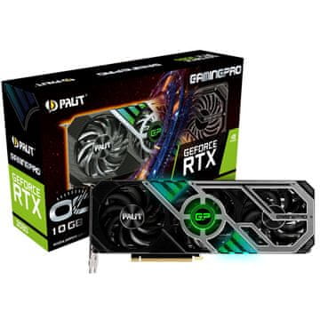 PALiT GamingPro OC GeForce RTX 3080 grafična kartica, 10 GB GDDR6X