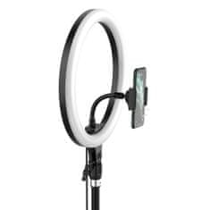 BASEUS Photo Ring Selfie krožka LED svetloba 12'' + visok stativ, črna