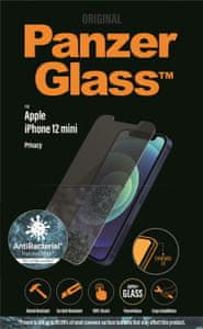  PanzerGlass Privacy zaščitno steklo iPhone 12 Mini, kaljeno, črno 