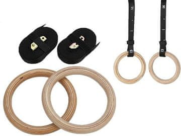 TOORX gimnastični krogi, leseni, par