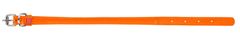 WAUDOG okrogla usnjena oranžna ovratnica za dolgodlake pse 17-20 cm, širina ovratnika: 6 mm Oranžna