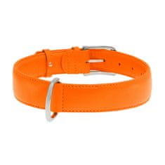 WAUDOG Dvoslojna pasja ovratnica iz kakovostnega usnja v oranžni barvi 18-21 cm, širina: 9 mm Oranžna