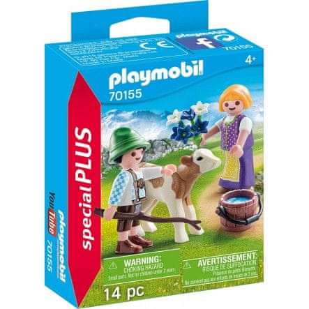 Playmobil otroci s teličkom (70155)
