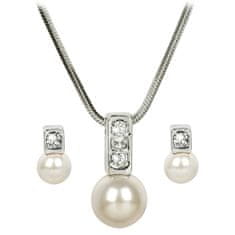 Levien Eleganten komplet ogrlice in uhanov Pearl Caorle Cream