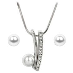 Levien Eleganten komplet uhanov in ogrlice s perlami Pearl Vivien