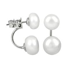 JwL Luxury Pearls Originalni dvojni uhani s pravimi belimi biseri JL0287