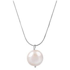 JwL Luxury Pearls Srebrna ogrlica s pravim biserom JL0404 (veriga, obesek)