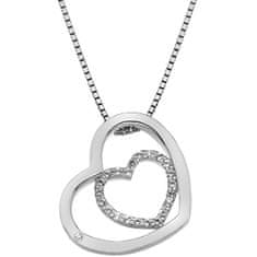 Hot Diamonds Srebrna ogrlica za srce, čudovito priložena DP691 (veriga, obesek)