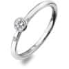 Luksuzen srebrni prstan s topazom in diamantno vrhovo DR206 (Obseg 58 mm)
