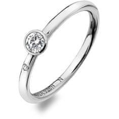 Hot Diamonds Luksuzen srebrni prstan s topazom in diamantno vrhovo DR206 (Obseg 55 mm)
