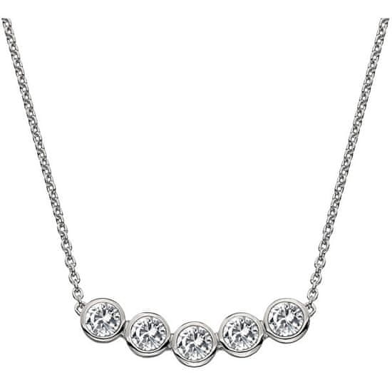 Hot Diamonds Nežna srebrna ogrlica s topazom in resničnim diamantnim vrhom DN129