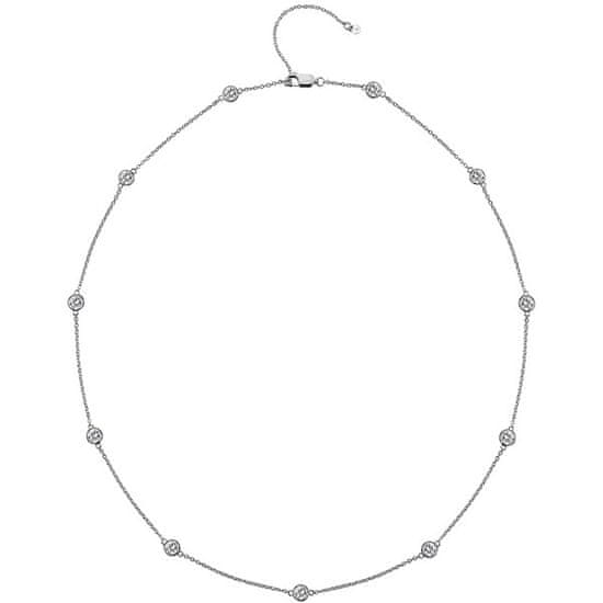 Hot Diamonds Luksuzna srebrna ogrlica s topazom in pravo diamantno vrhovo DN130