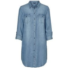 Vero Moda Ženska obleka VMSILLA 10184172 Light Blue Denim (Velikost XS)