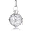 Srebrni obesek Angelski zvonec z belim zvoncem ER-01 (Premer 20 mm)