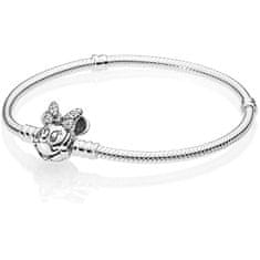 Pandora Srebrna zapestnica Disney Minnie 597770CZ (Dolžina 16 cm)