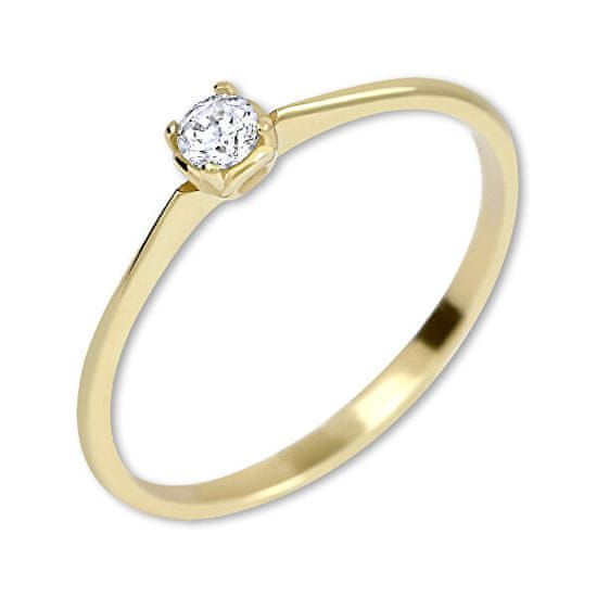 Brilio Zaročni prstan iz rumenega zlata s kristalom 226 001 01036